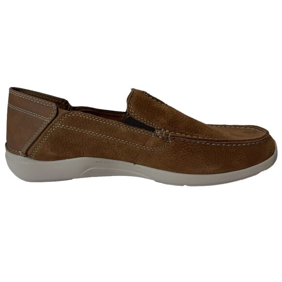 Clarks Gorwin Step Mens 11.5M Sneaker Moc Toe Tan Nubuck Leather 61572527 Loafer - Picture 2 of 14